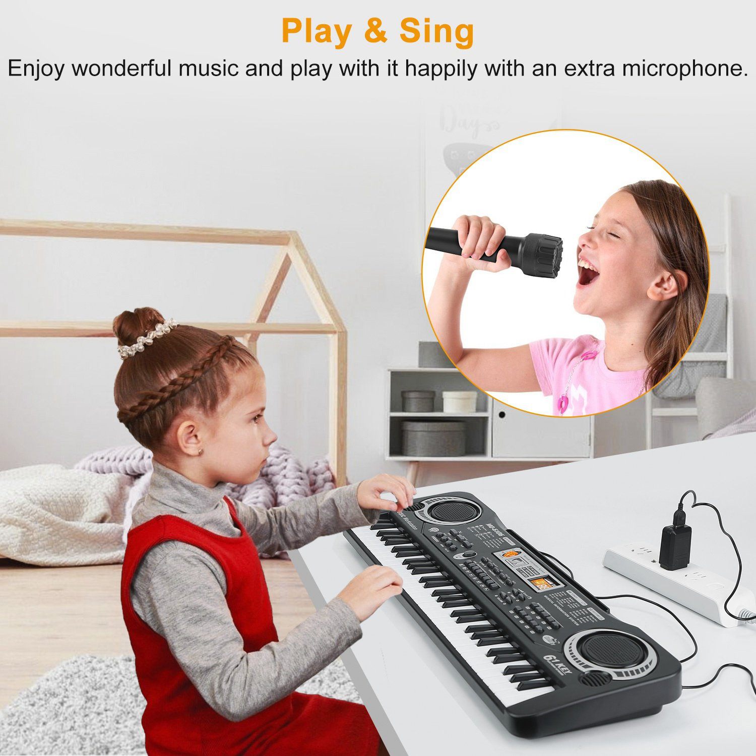 61 Keys Digital Music Electronic Keyboard Toys & Games - DailySale