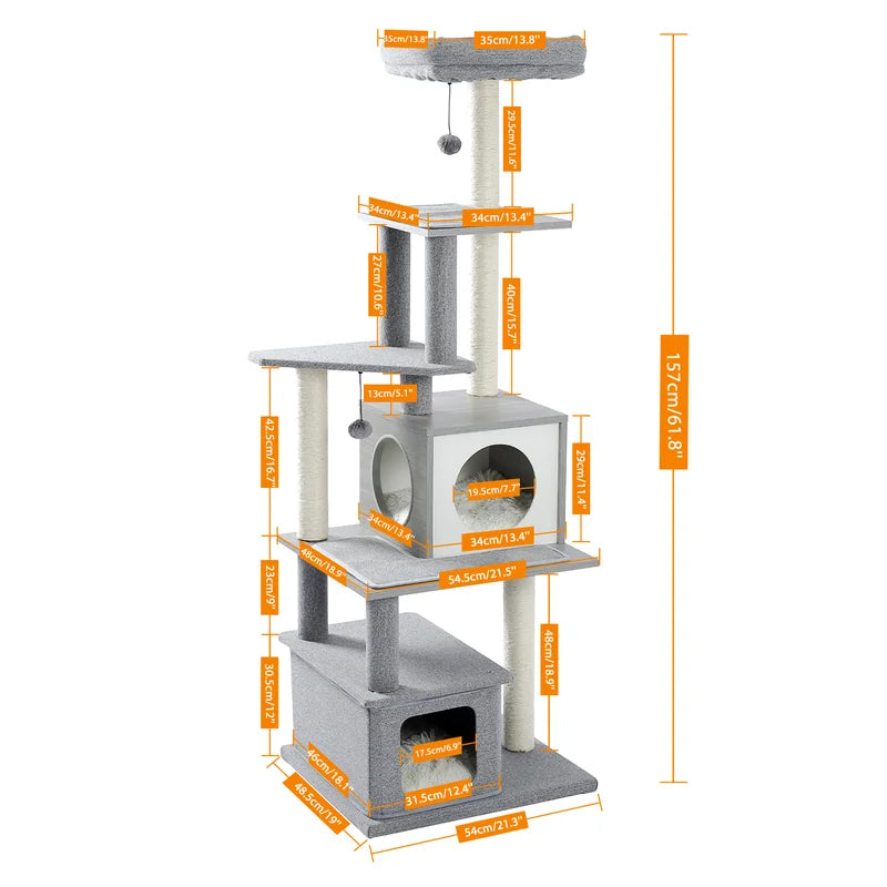 61.8" Cat Tree Pet Supplies - DailySale