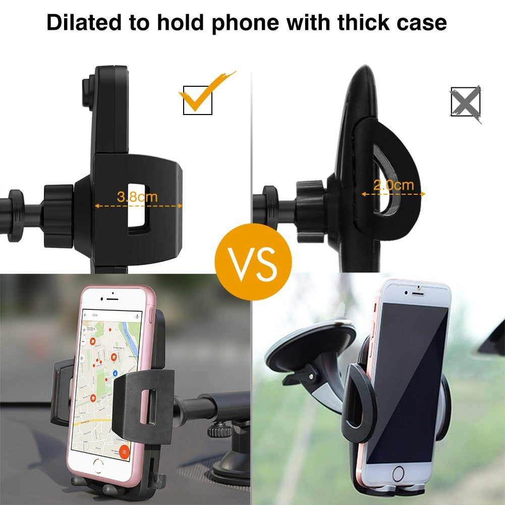 Car Phone Mount, VUP Windshield Phone Holder Car Mount adjustable