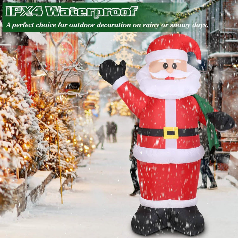 6.4ft Inflatable Christmas Giant Santa Claus Holiday Decor & Apparel - DailySale