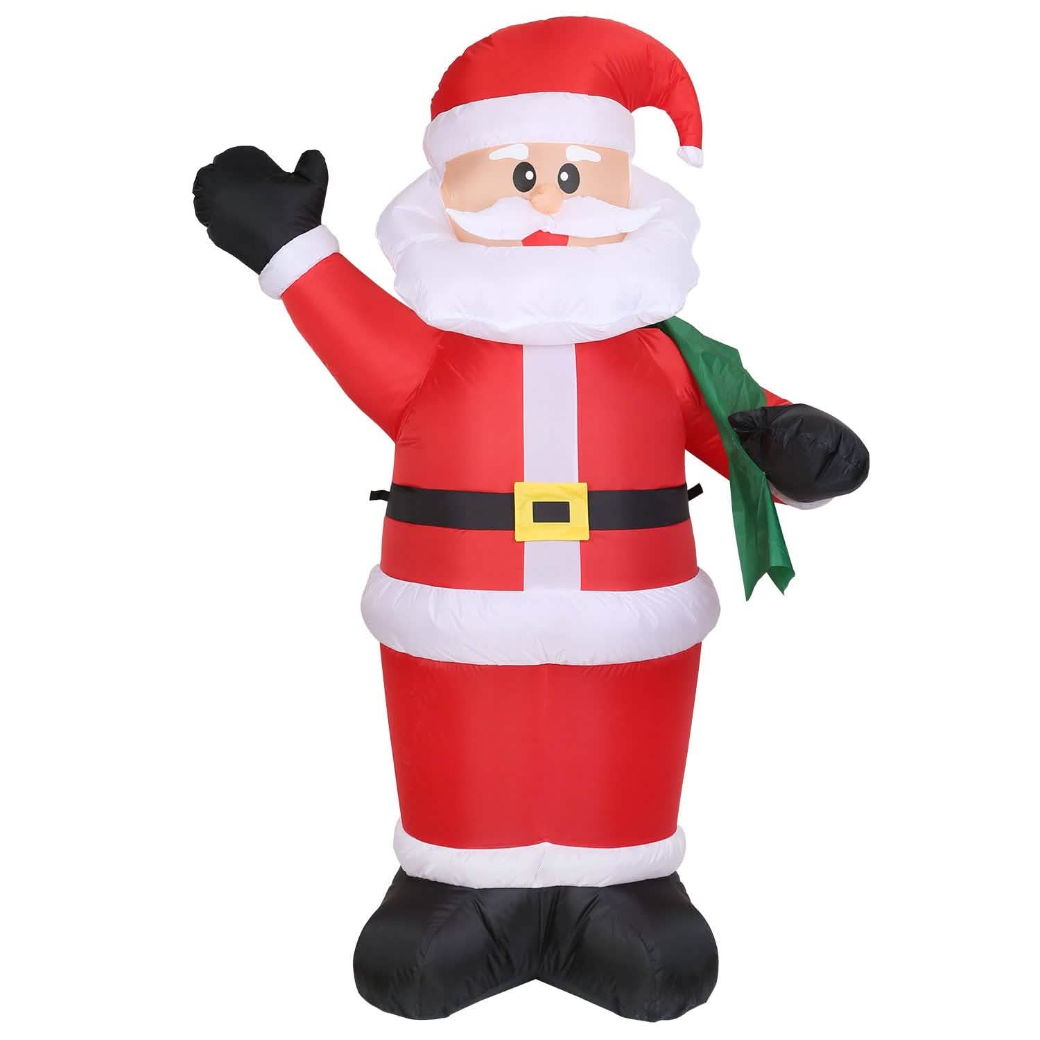 6.4ft Inflatable Christmas Giant Santa Claus Holiday Decor & Apparel - DailySale