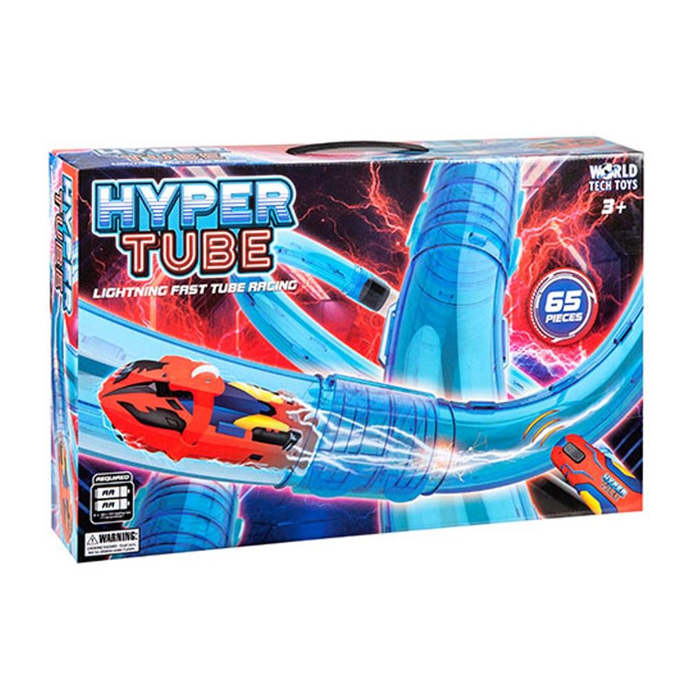 65 Piece Set: Hyper Tube Lightning Fast Tube Racing Playset Toys & Games - DailySale