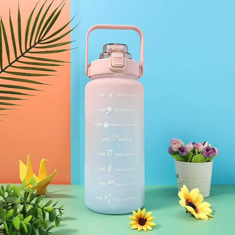 68 Oz Water Bottle with Time Marker Sports & Outdoors Pink - DailySale