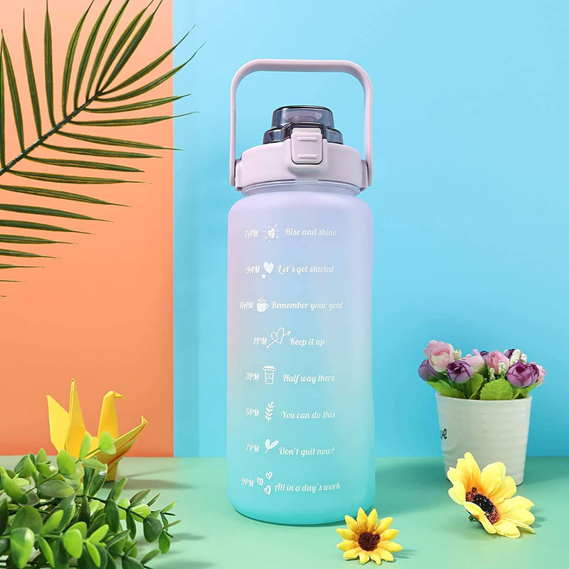 68 Oz Water Bottle with Time Marker Sports & Outdoors Purple - DailySale