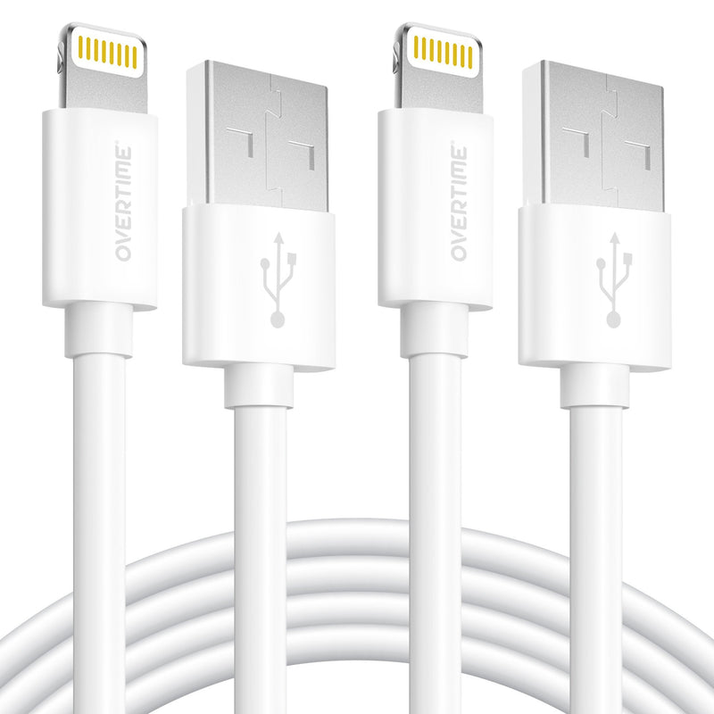 Overtime iPhone Charger Cable 4 Foot (2-Pack), Apple MFi Certified USB to  Lightning Cable, 4ft USB Cord for iPhone