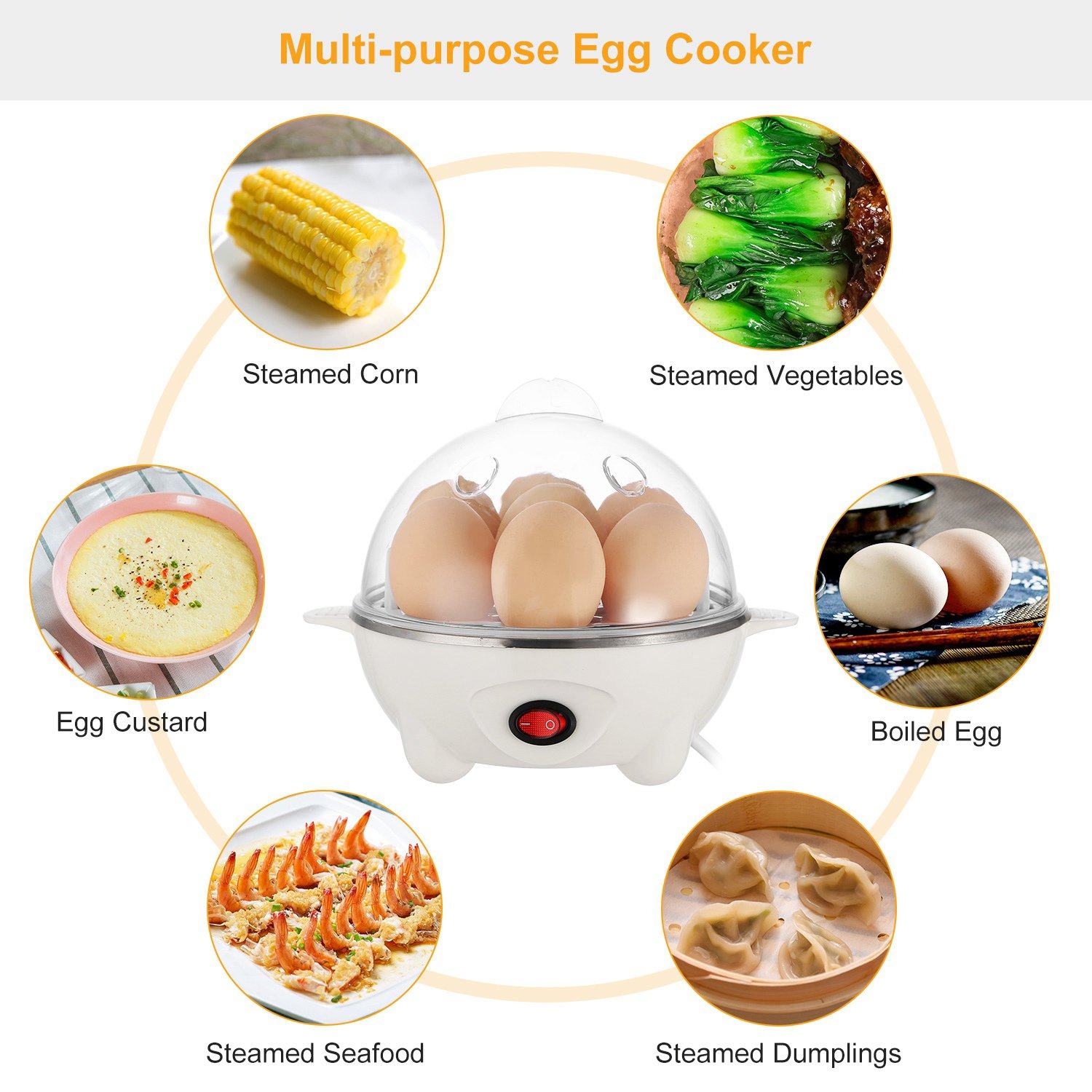 7 Capacity Electric Egg Cooker Kitchen & Dining - DailySale