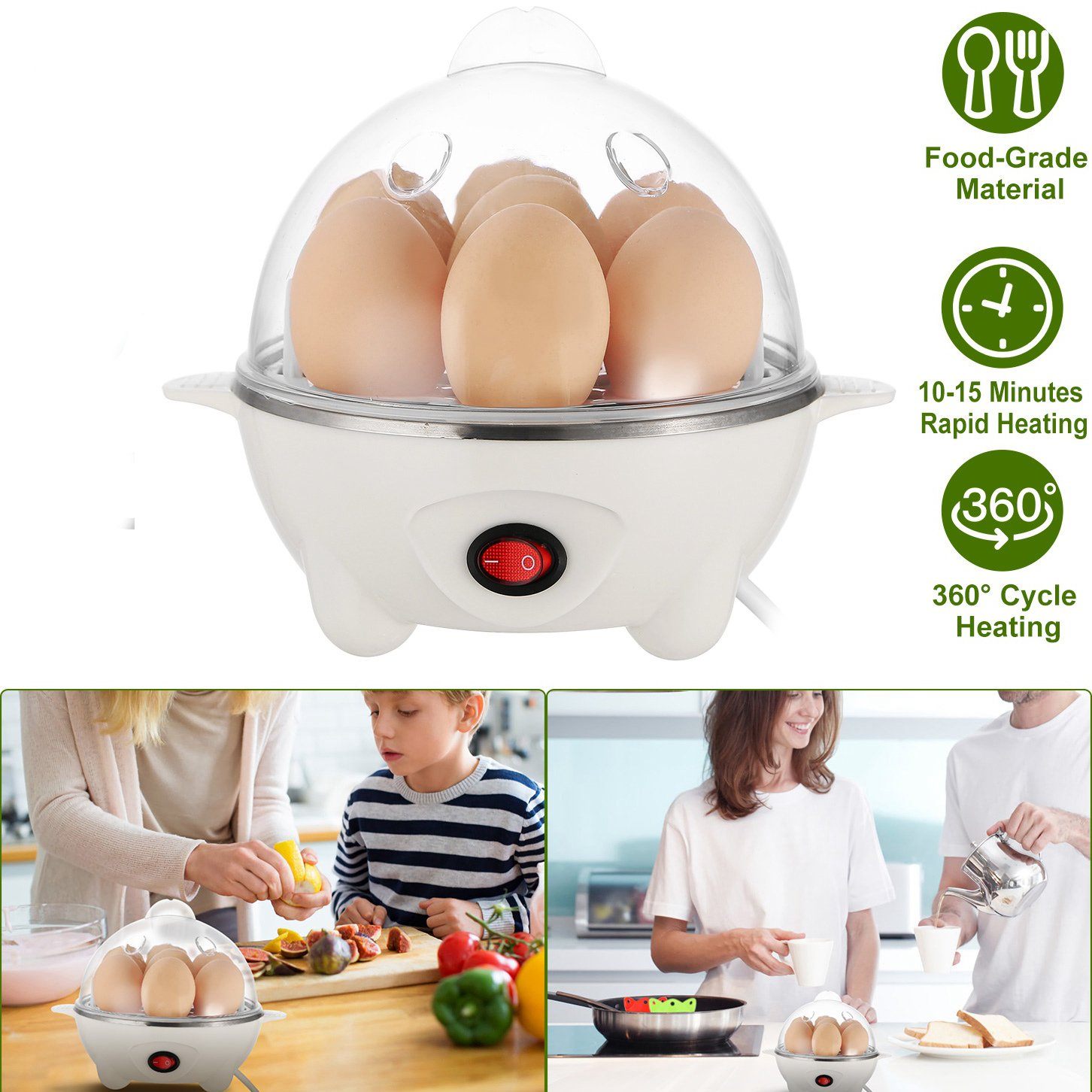 7 Capacity Electric Egg Cooker Kitchen & Dining - DailySale