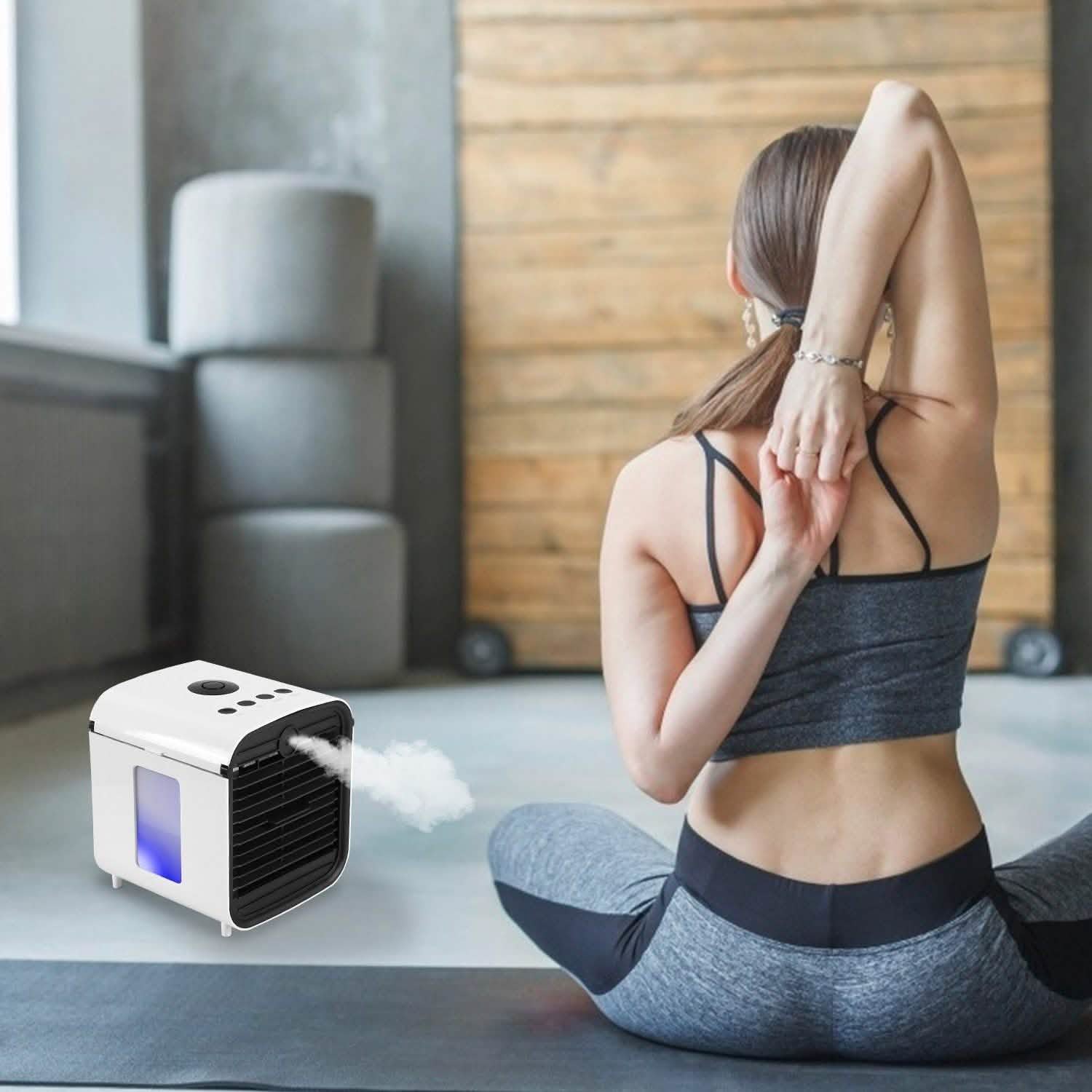 7-Color Change Portable Mini Air Conditioner Cooling Fan Household Appliances - DailySale