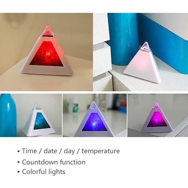 7 Color Changing LED Alarm Clock Household Appliances - DailySale