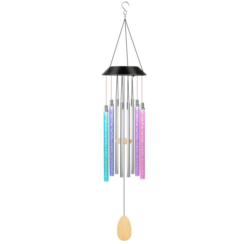 7 Color Changing Solar Wind Chime Lights Outdoor Lighting - DailySale