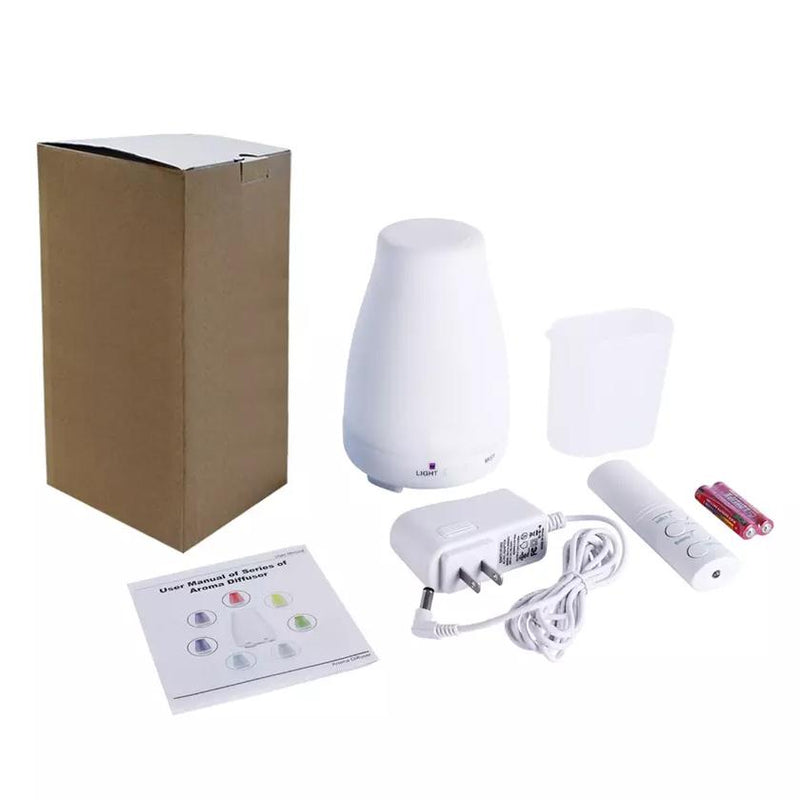 7 Color LED 200ML Ultrasonic Essential Oil Aroma Diffuser and Humidifier with Remote Wellness - DailySale