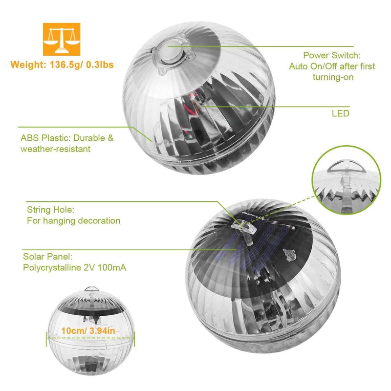 7 Color Solar LED Floating Lights Outdoor Lighting - DailySale