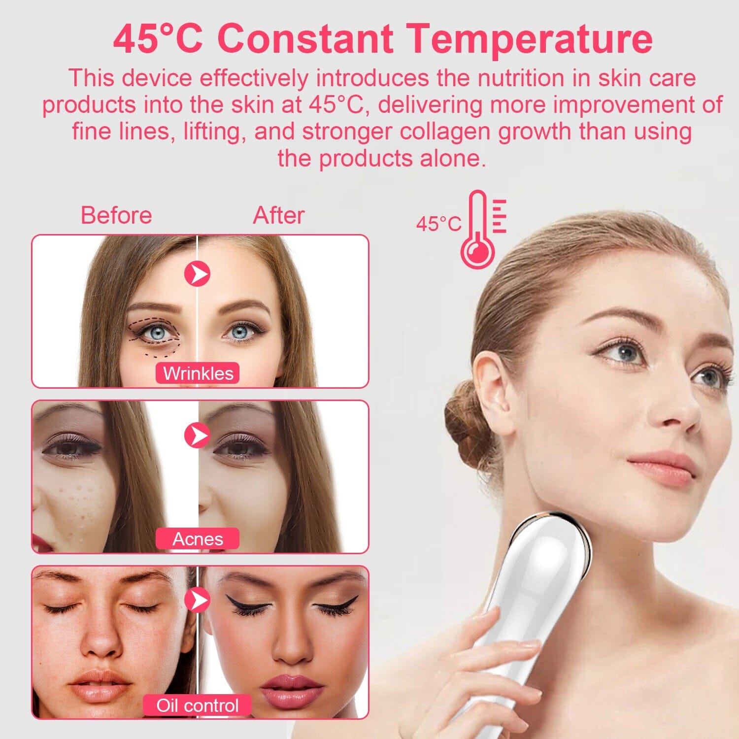 7-in-1 Facial Massager Ultrasonic High Frequency Face Lifting Machine Beauty & Personal Care - DailySale