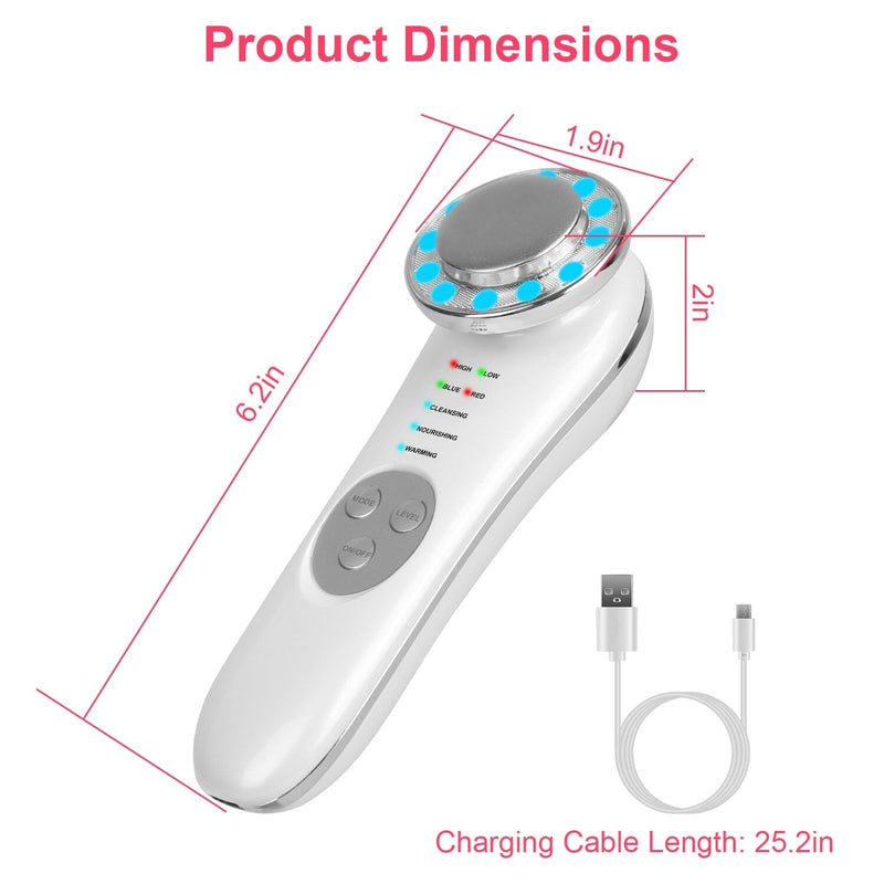 7-in-1 Facial Massager Ultrasonic High Frequency Face Lifting Machine Beauty & Personal Care - DailySale