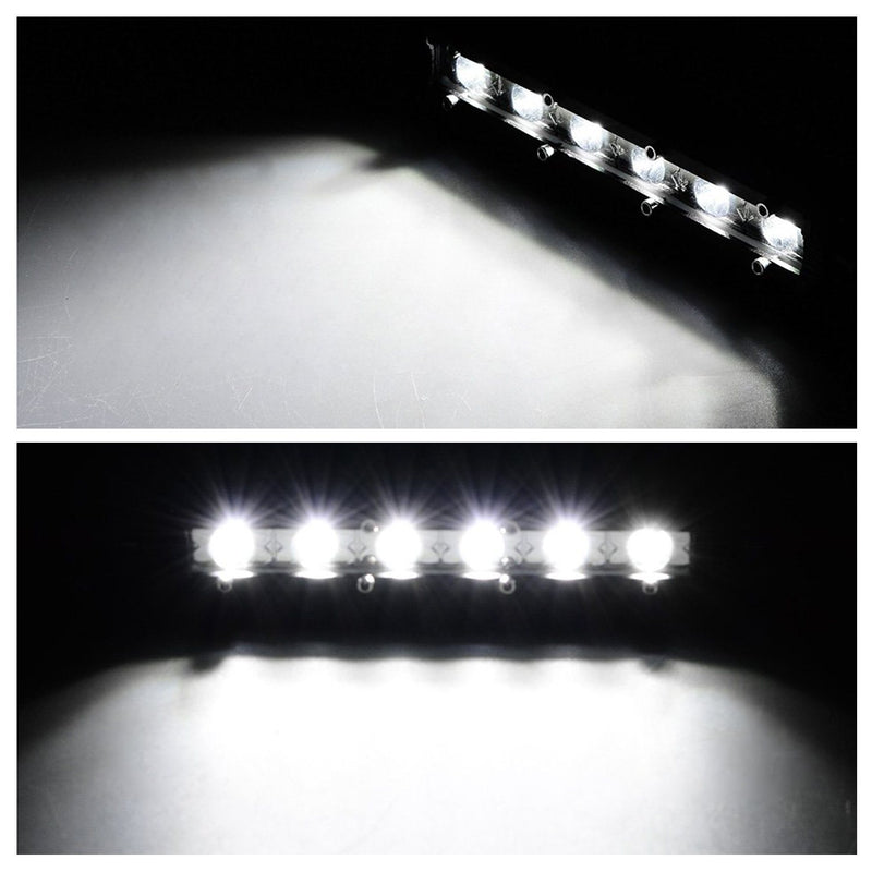 7" LED Light Bar Single Row Offroad Spot Lights Automotive - DailySale