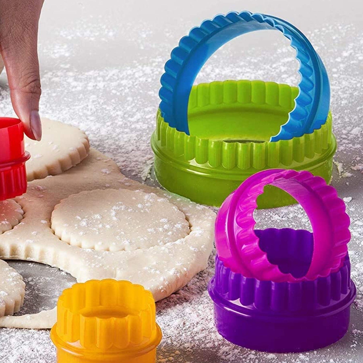 7-Pack: Premium Quality Two-Sided Biscuit Cutter Set For Cookies And F