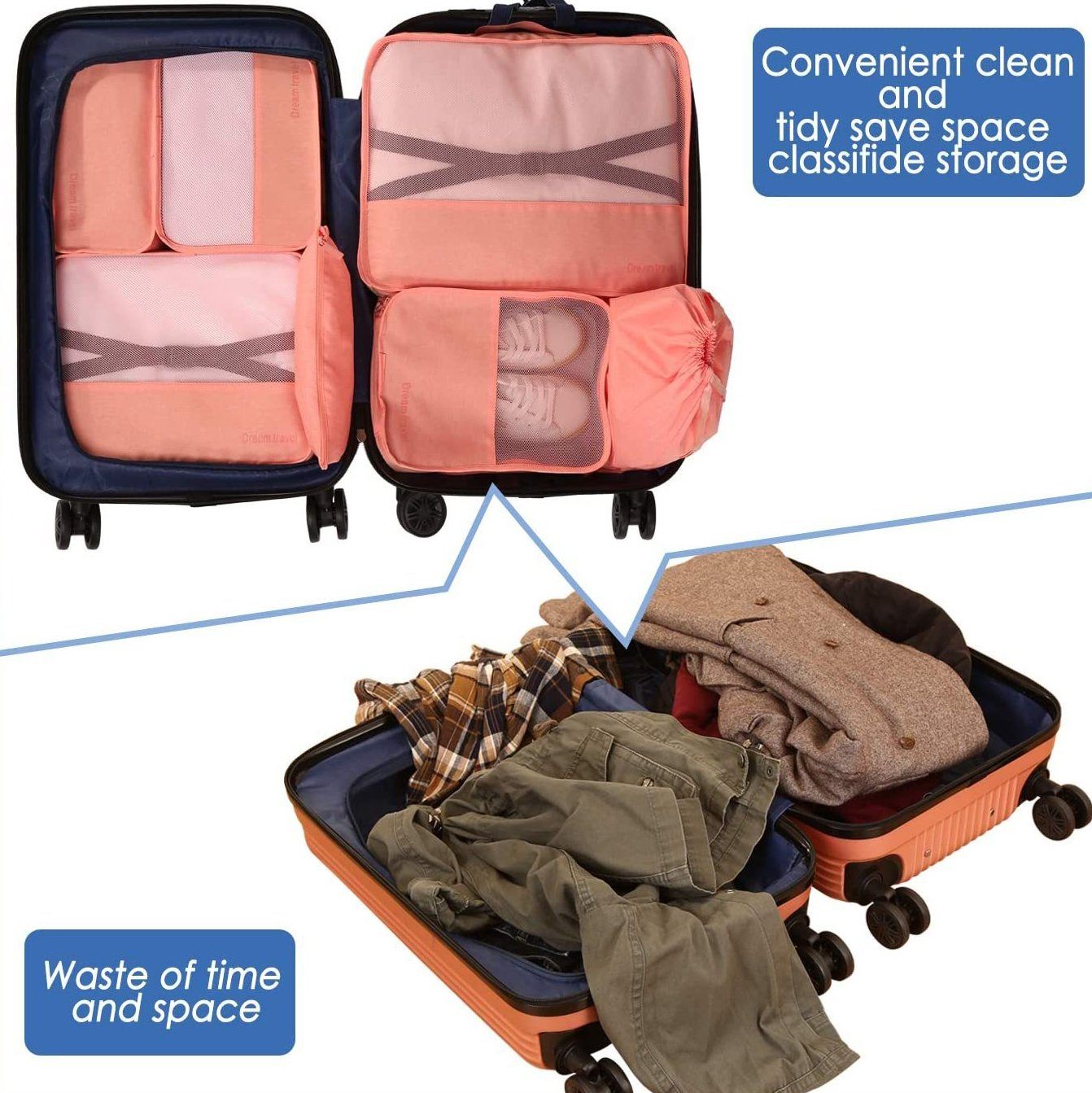 7-Pack: Travel Storage Cube Bag Bags & Travel - DailySale