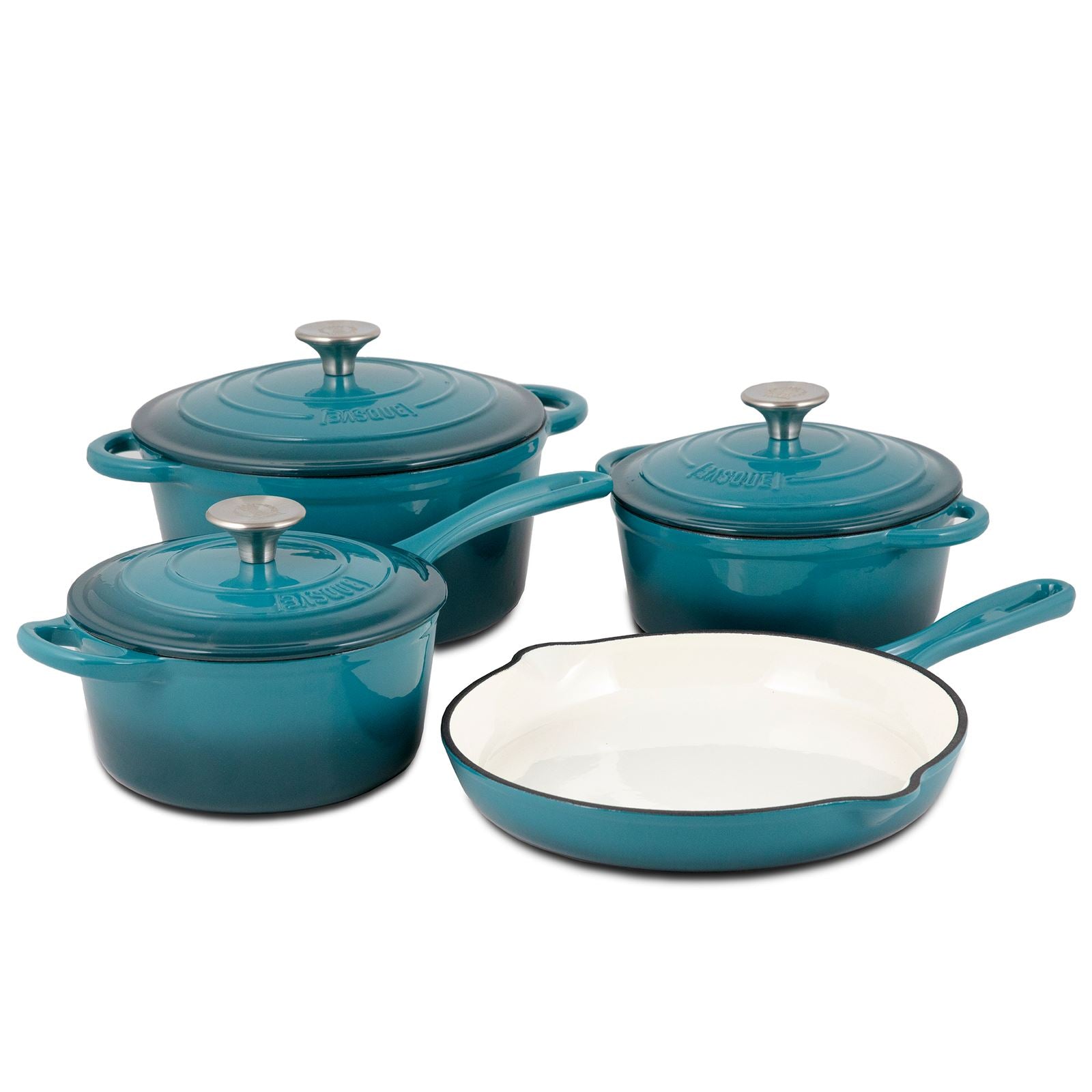 7-Piece Set: Basque Enameled Cast Iron Cookware Set Kitchen Tools & Gadgets - DailySale