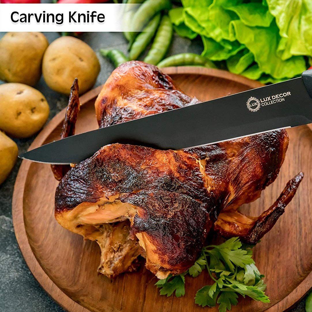 7-Piece Set: Chef Knife, Bread, Carving, Utility, Pairing, Cheese, Pizza Kitchen Essentials - DailySale