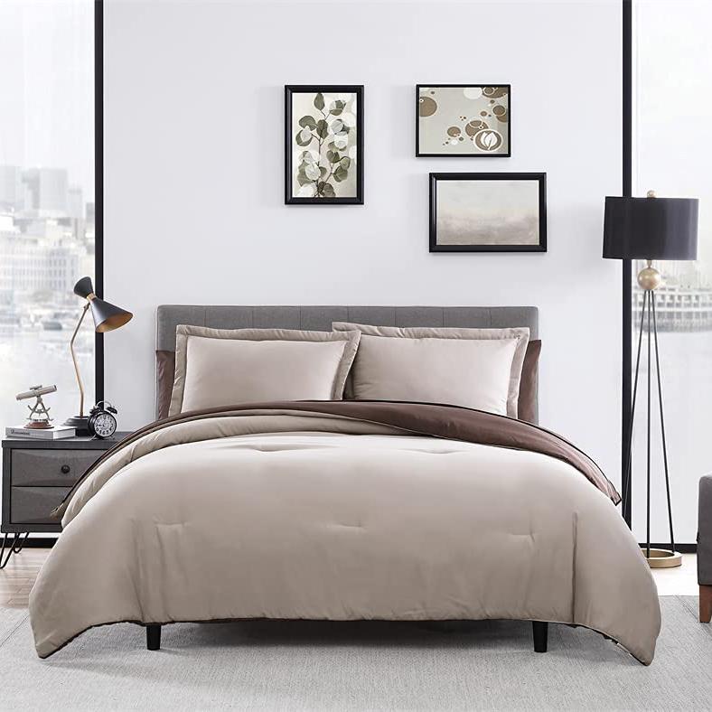 7-Piece Set: Chestnut Reversible Bed in a Bag Bedding Collection