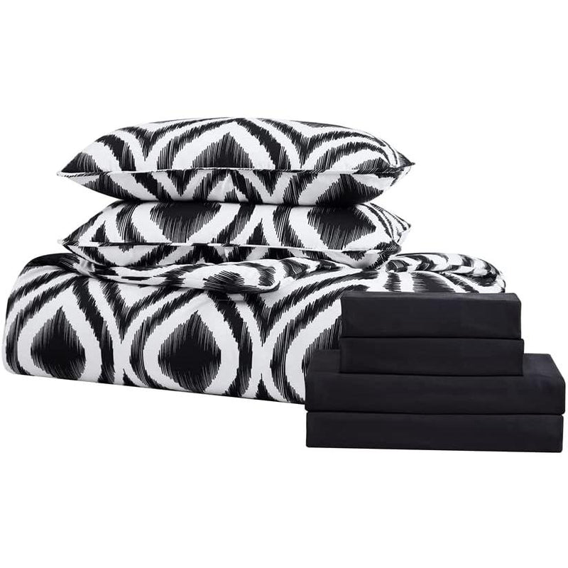 7-Piece Set: Cypress Bed in a Bag Comforter Set and Sheet Set Bedding Queen - DailySale