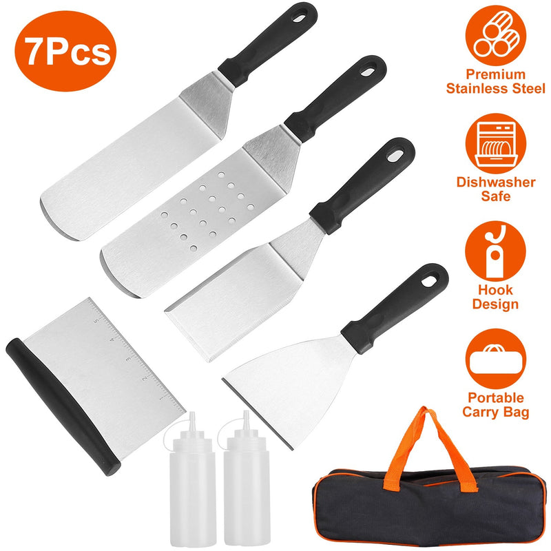 7-Piece Set: Stainless Steel BBQ Grilling Utensil Tools Kitchen Tools & Gadgets - DailySale