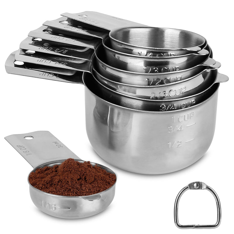 7-Piece: Stainless Steel Measuring Cups Kitchen Tools & Gadgets - DailySale