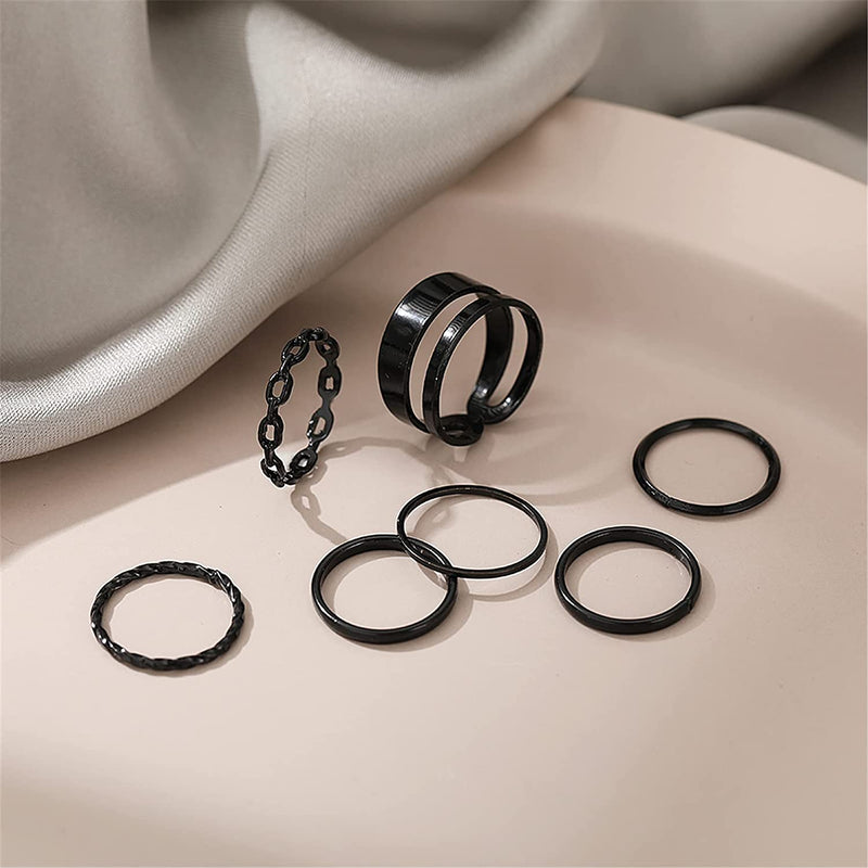7-Piece: Women's Gold Knuckle Ring Set