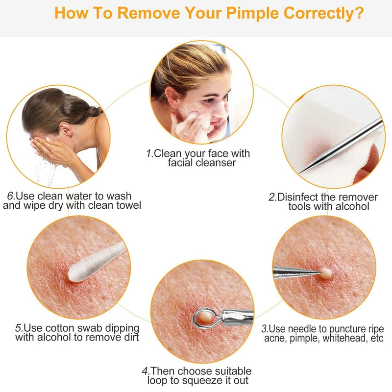 7-Pieces: Blackhead Remover Stainless Steel Beauty & Personal Care - DailySale