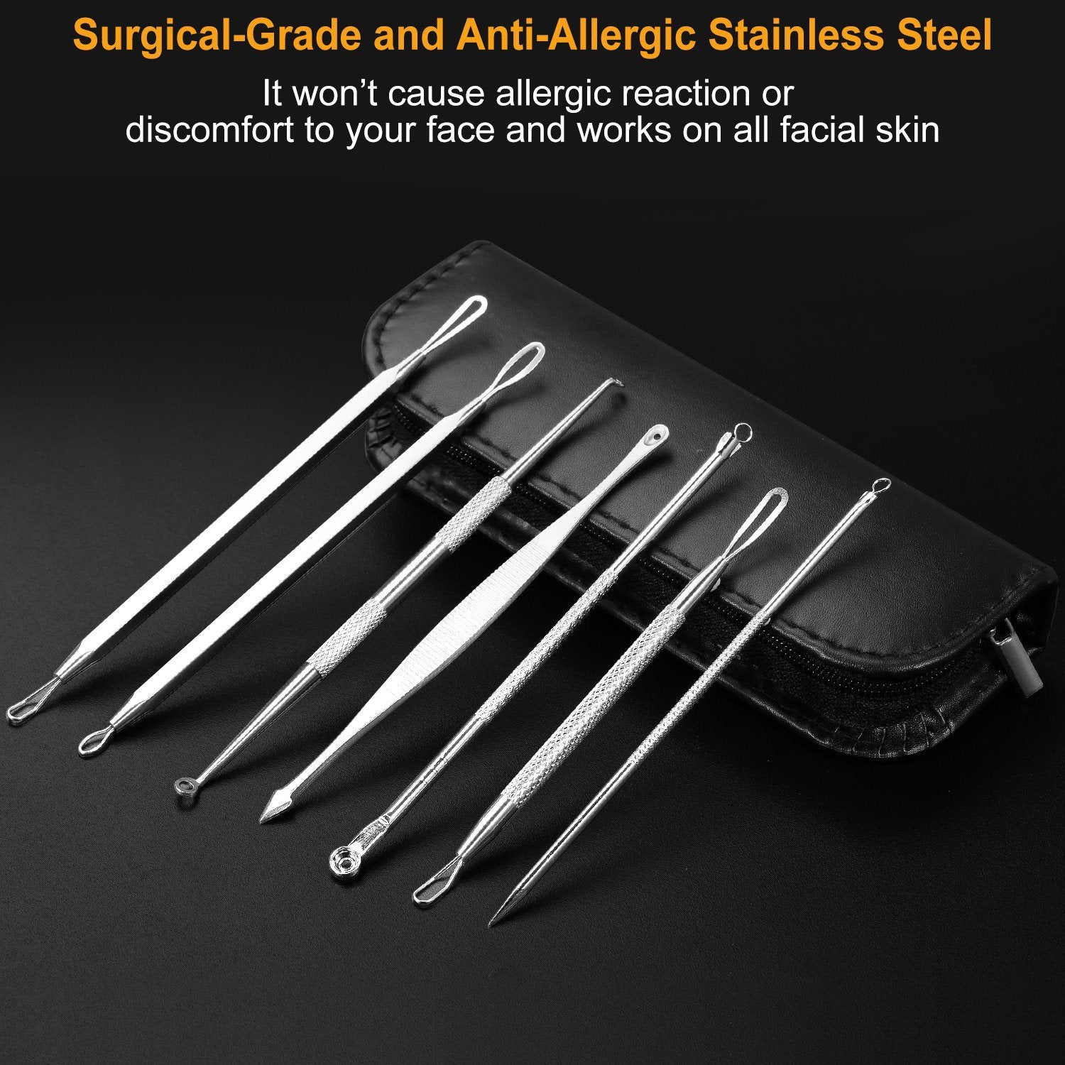 7-Pieces: Blackhead Remover Stainless Steel Beauty & Personal Care - DailySale