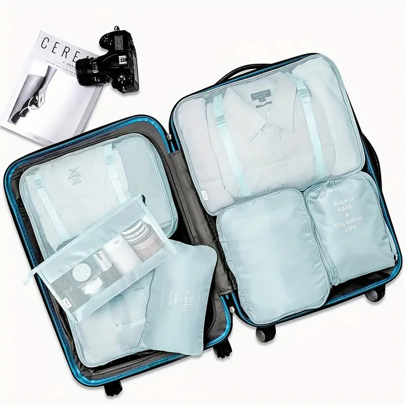 7-Pieces: Travel Luggage Packing Organizers Set Bags & Travel - DailySale