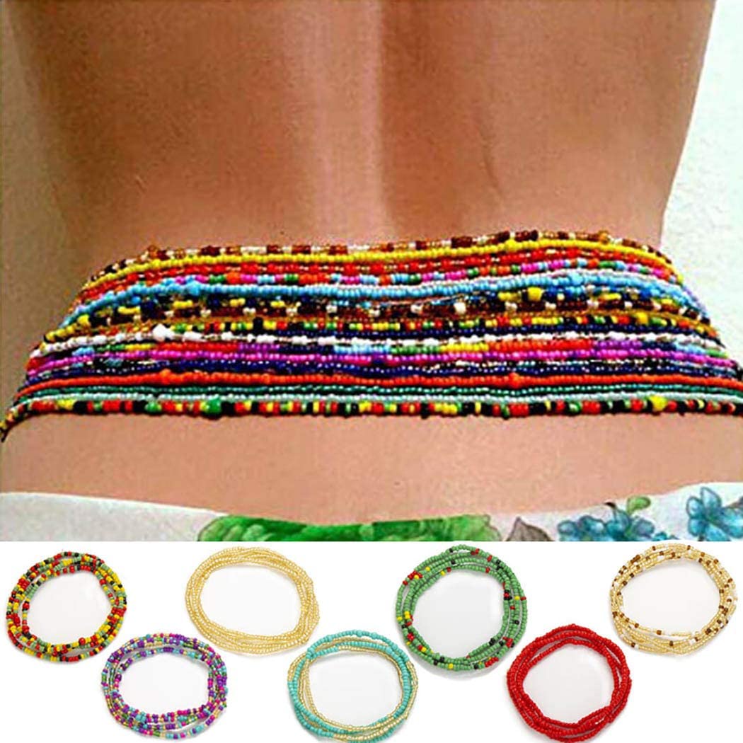 7-Pieces: Women Waist Bead Chain Belly Chain Beach Jewelry Women's Shoes & Accessories - DailySale