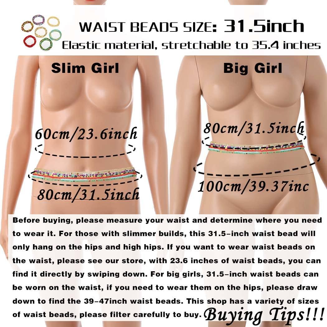 7-Pieces: Women Waist Bead Chain Belly Chain Beach Jewelry Women's Shoes & Accessories - DailySale