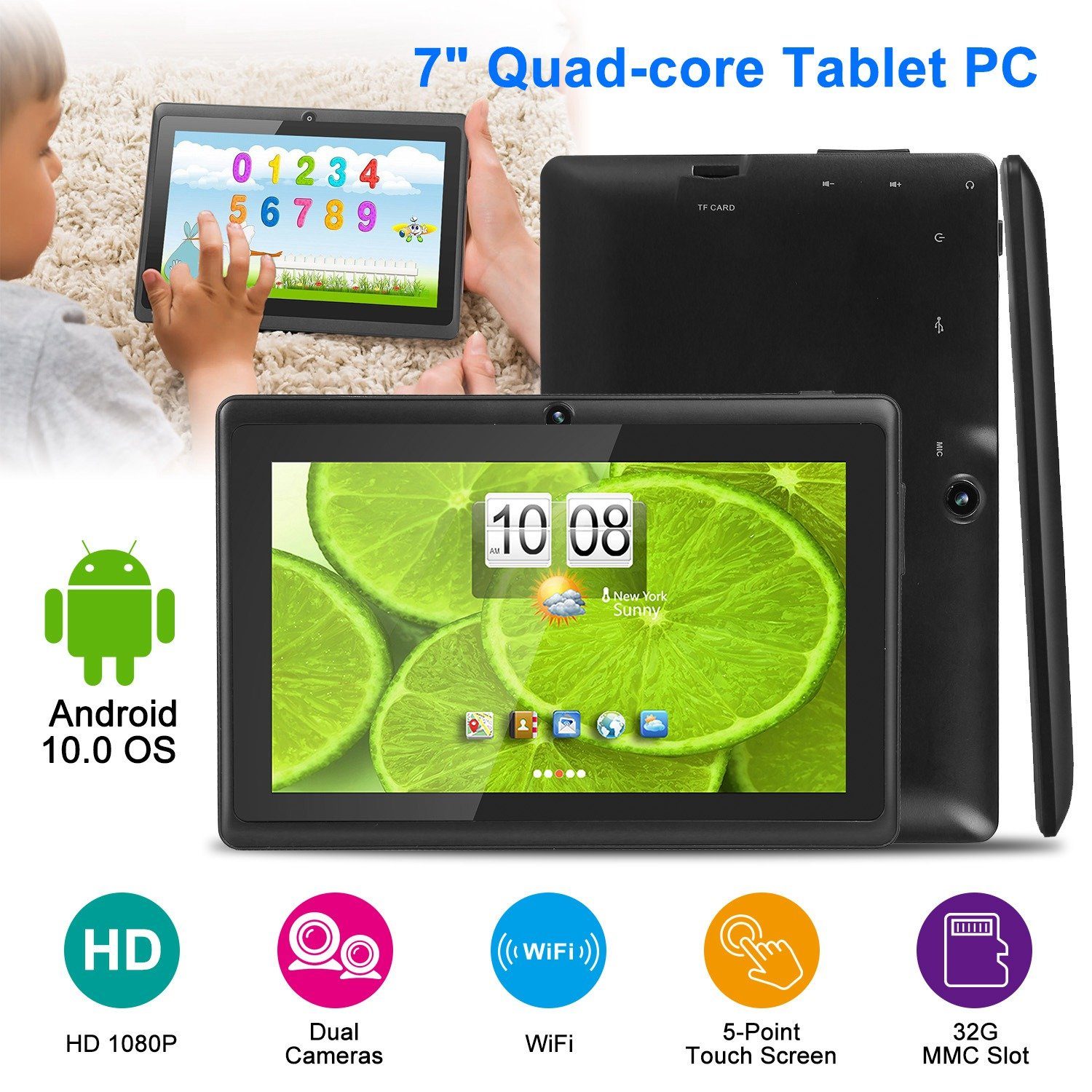 7" Touchscreen Wi-Fi Android Tablet Tablets - DailySale