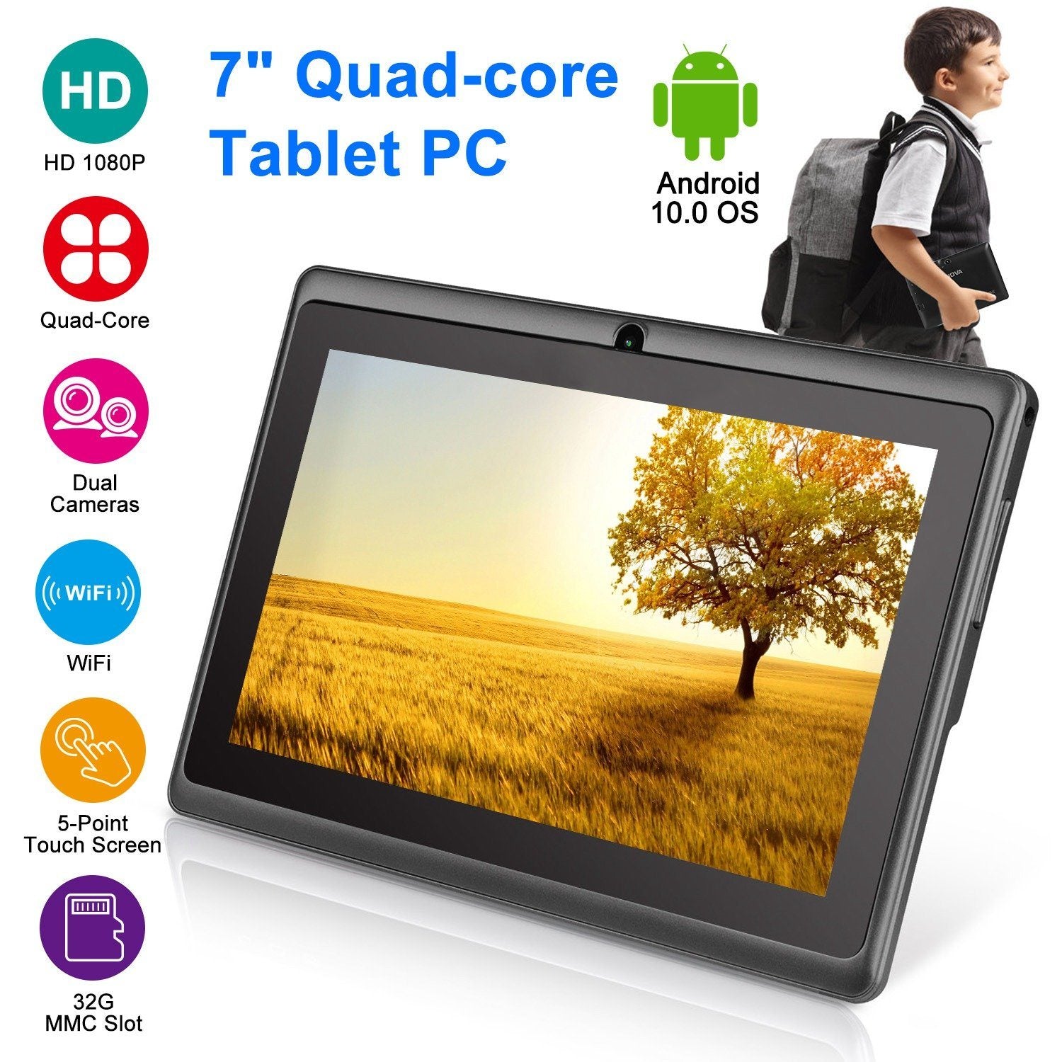 7" Touchscreen Wi-Fi Android Tablet Tablets - DailySale