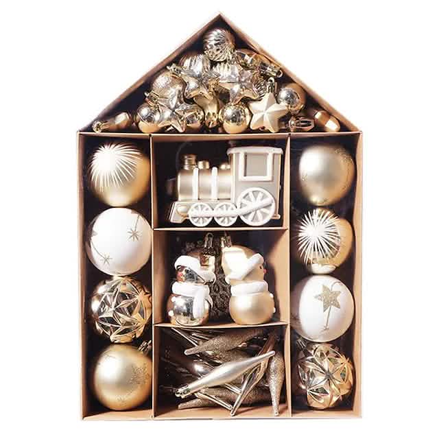 70-Pieces Set: Christmas Tree Decorations Christmas Ball Holiday Decor & Apparel - DailySale