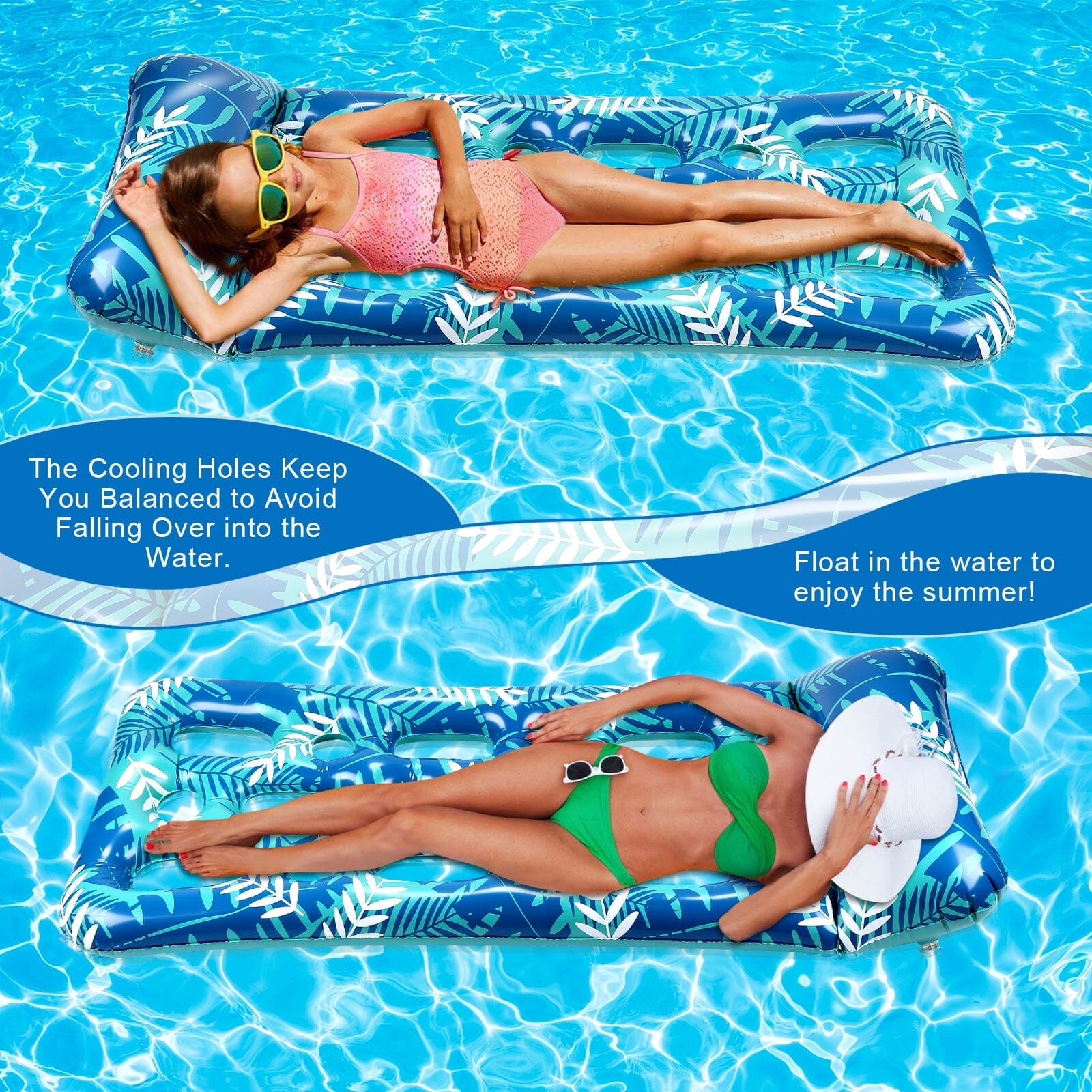 70" x 30" Inflatable Lounge Pool with Headrest Sports & Outdoors - DailySale