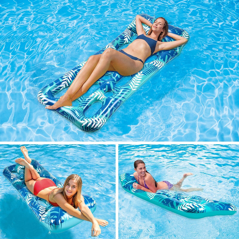 70" x 30" Inflatable Lounge Pool with Headrest Sports & Outdoors - DailySale