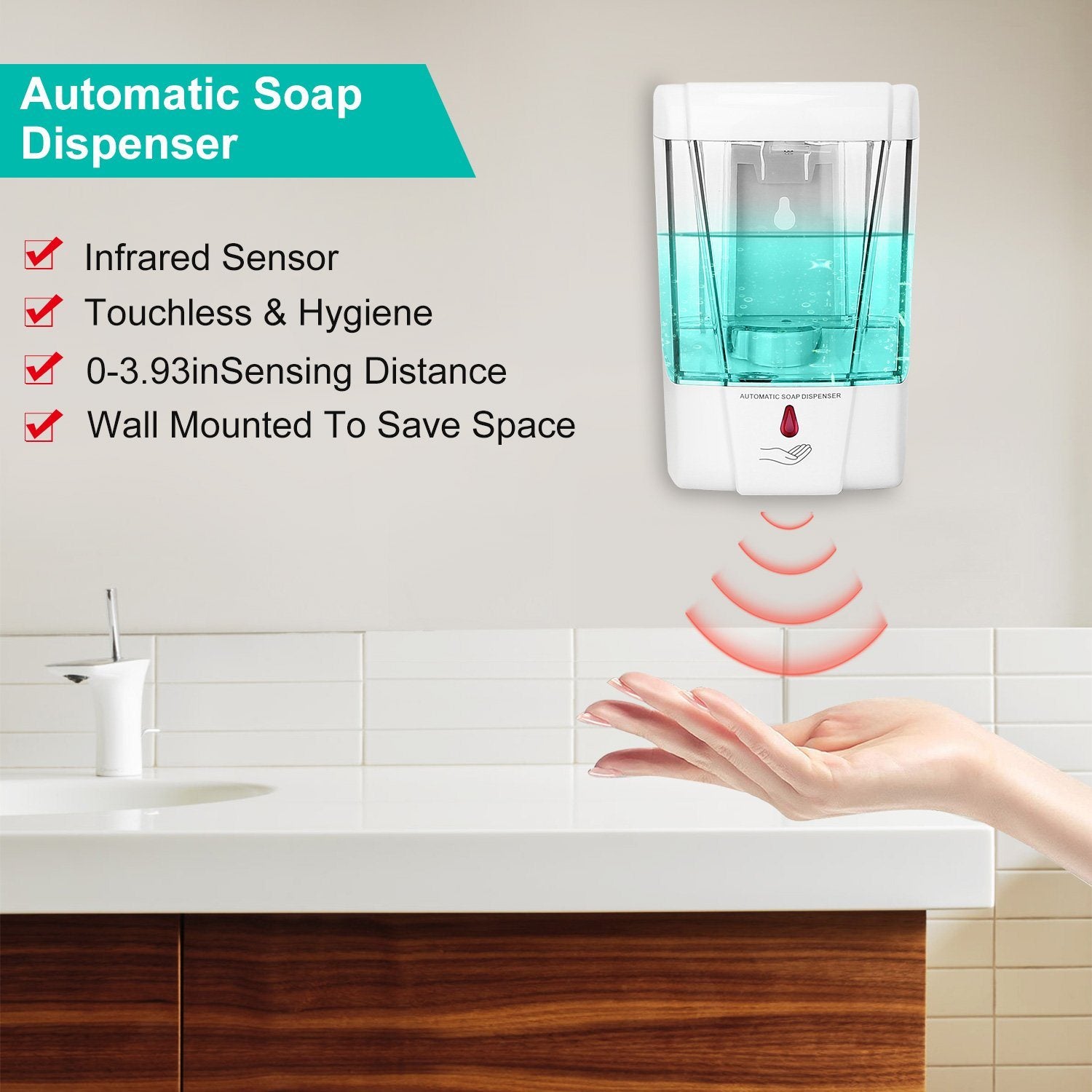 700ML Automatic Soap Dispenser Bath - DailySale