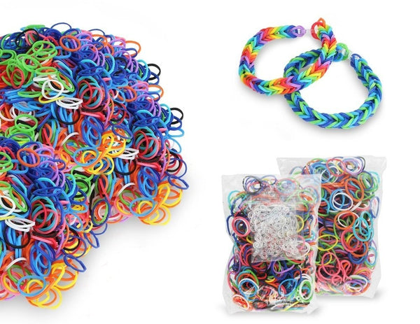 Sticker Colorful Rainbow loom bracelet rubber bands fashion
