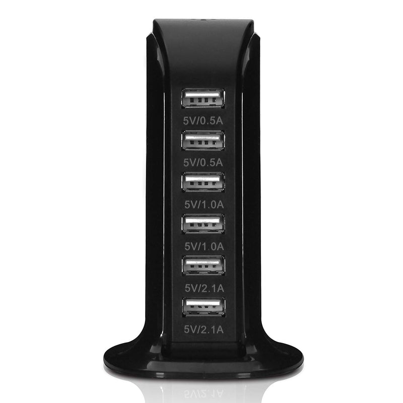 40-Watt 6-Port USB Charging Station for Smart Phones and Tablets - Assorted Colors - DailySale, Inc