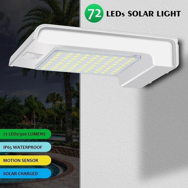 72 LED Solar Motion Sensor Lights Solar Wall Light Outdoor Lighting - DailySale