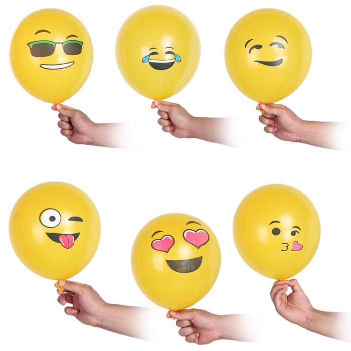 72-Pack: 12 Inch Emoji Party Balloons Toys & Games - DailySale