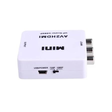 720p 1080p Upscaler Mini Composite AV CVBS 3RCA to HDMI Video Converter Adapter Gadgets & Accessories - DailySale