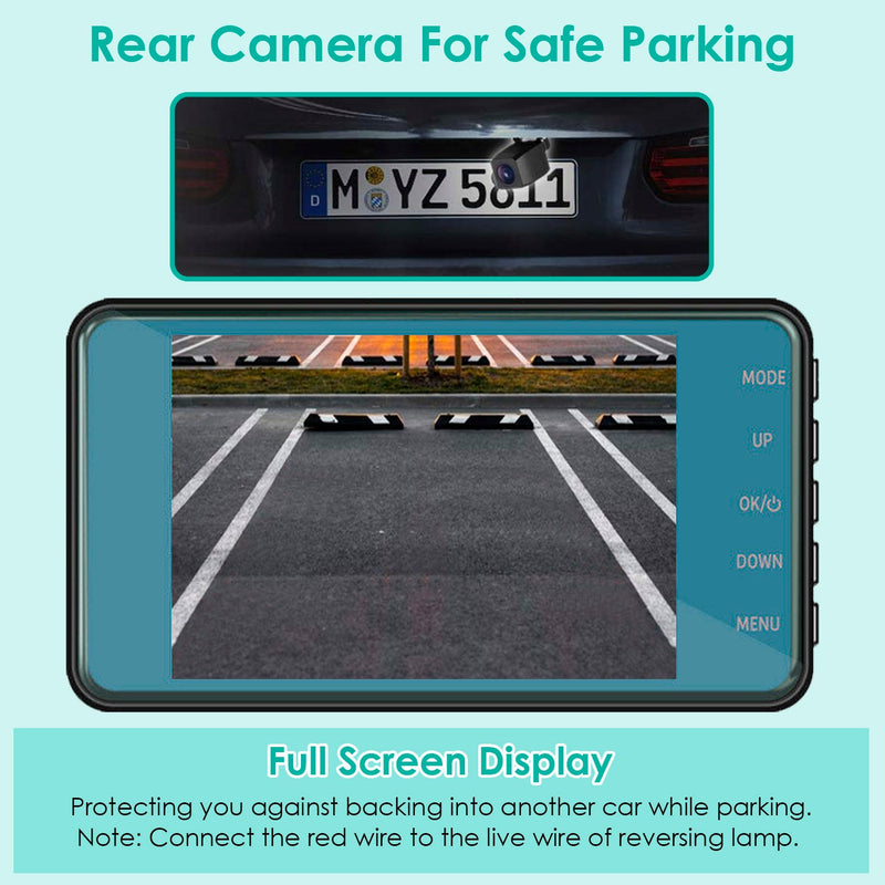 720P Dual Dash Car Camera Recorder with Motion Detection Light Automotive - DailySale