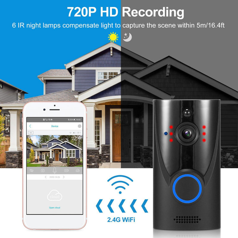 720P HD WiFi Video Doorbell Cameras & Drones - DailySale