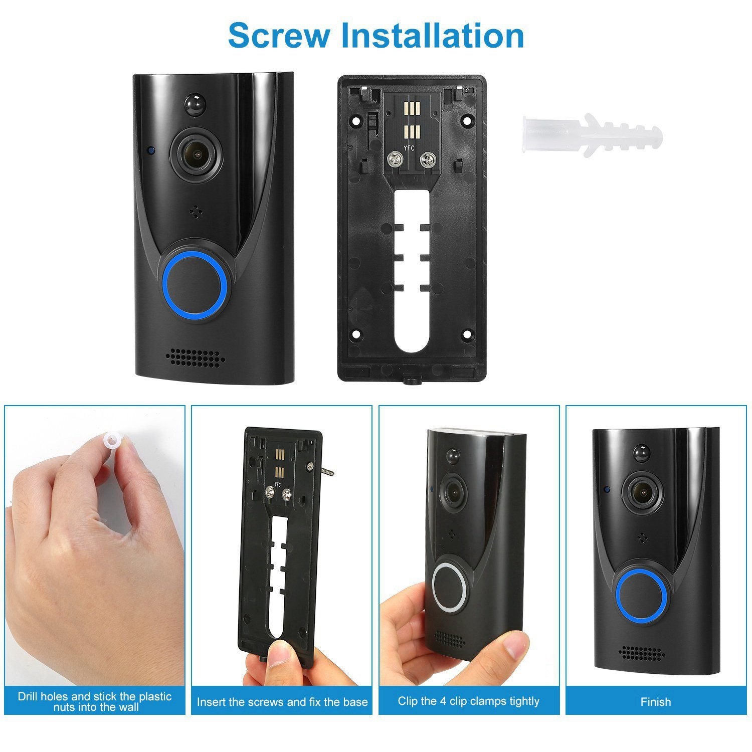 720P HD WiFi Video Doorbell Cameras & Drones - DailySale