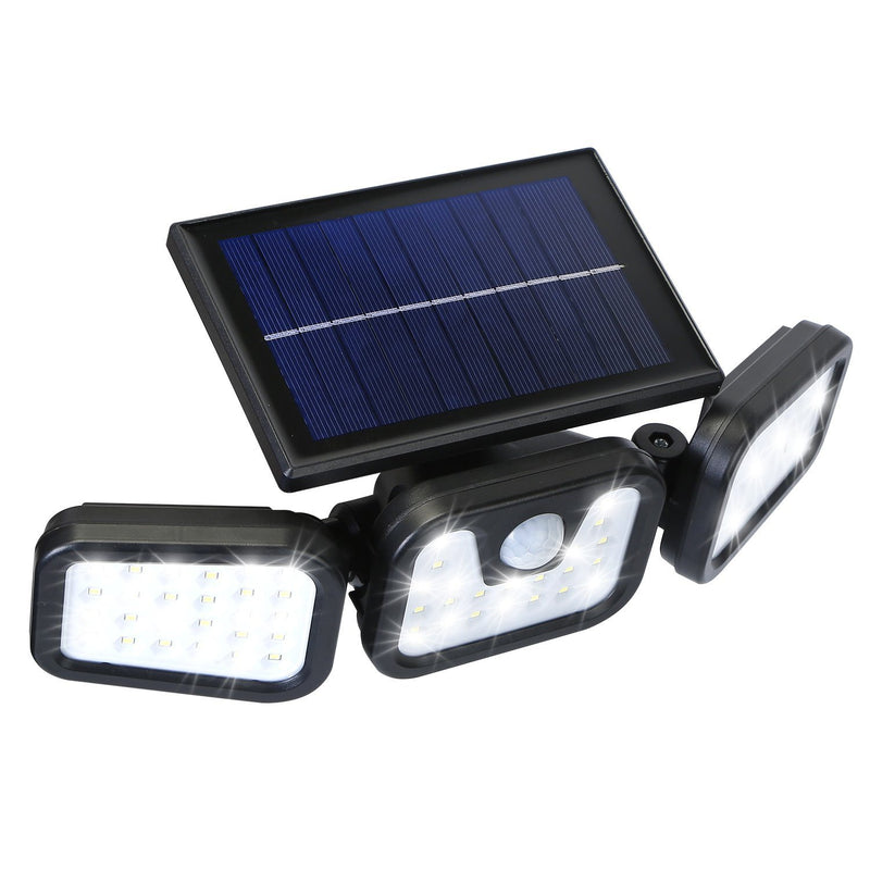 74 LEDs 3 Adjustable Solar Head Motion Sensor Flood Light Outdoor Lighting - DailySale
