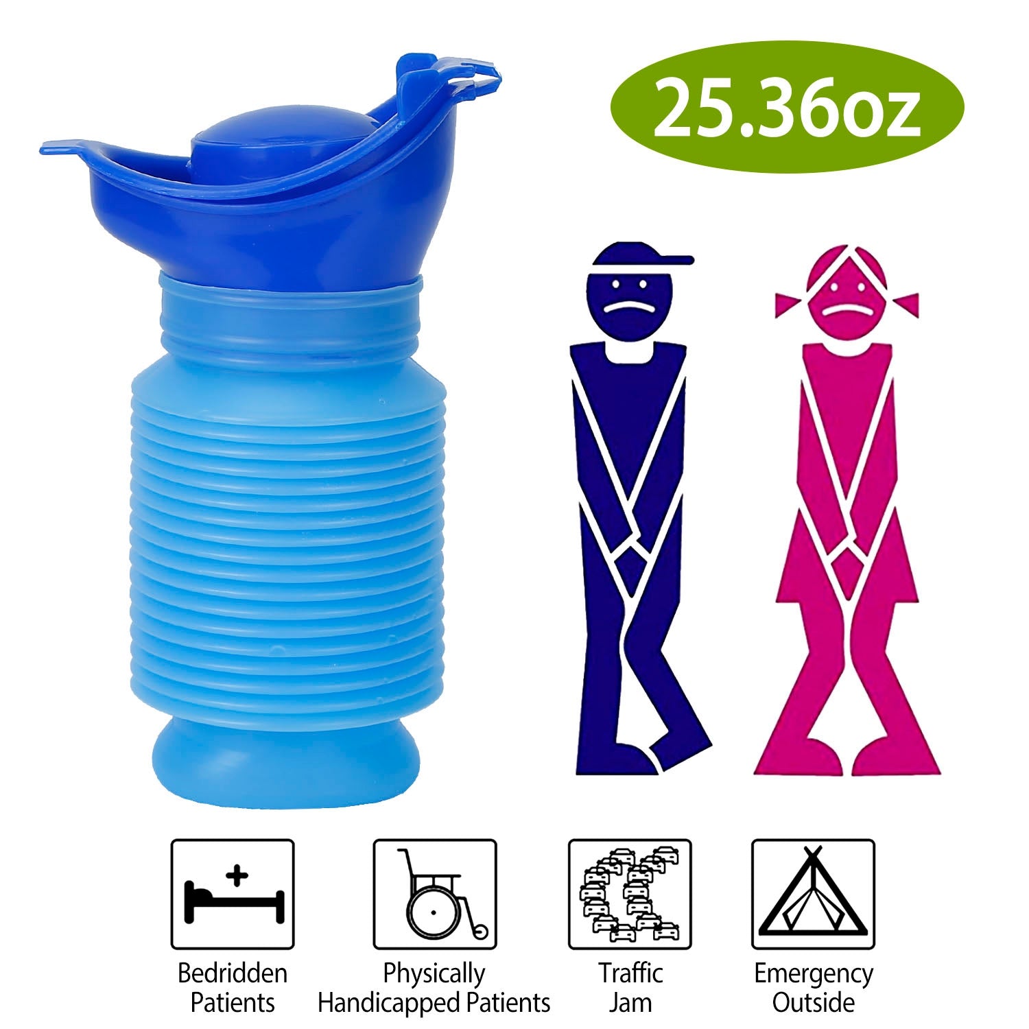 750ml Unisex Reusable Emergency Shrinkable Urinal Sports & Outdoors - DailySale