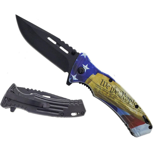 7.75" Spring Assisted Knife Tactical We the People - DailySale
